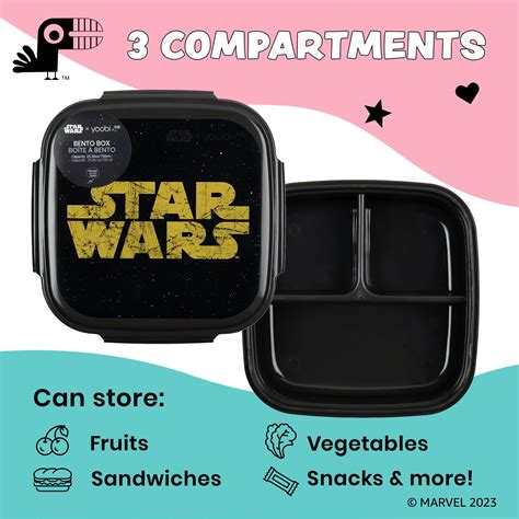 Yoobi – Star Wars X Classic Black Bento Box and Ice Pack – 3 